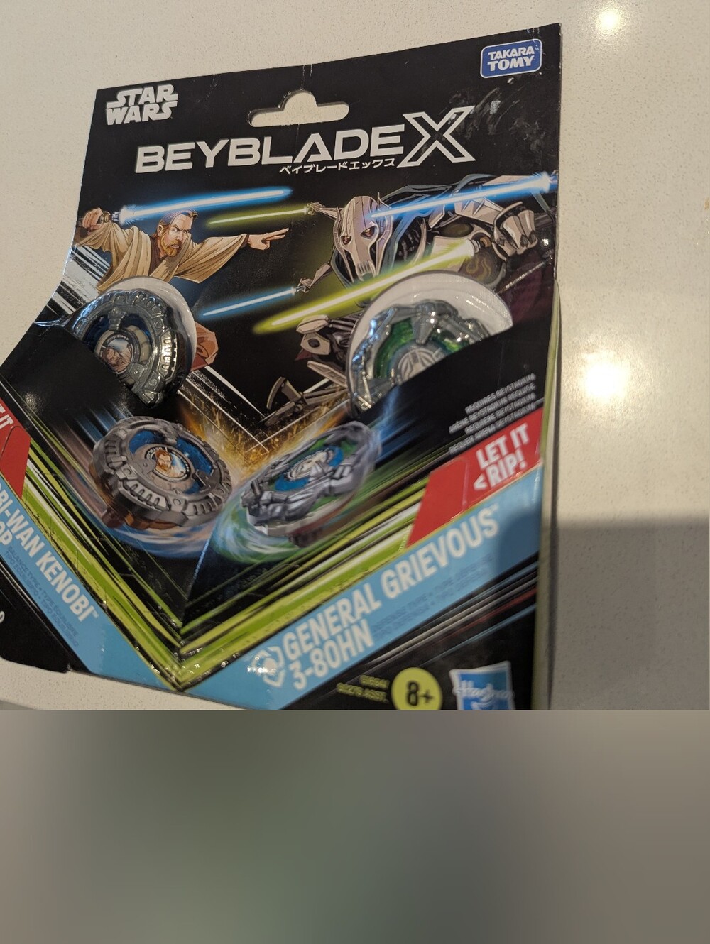 Hasbro Beyblade X Star Wars Silver & Blue Pack Obiwan Kenobi Général Grievous